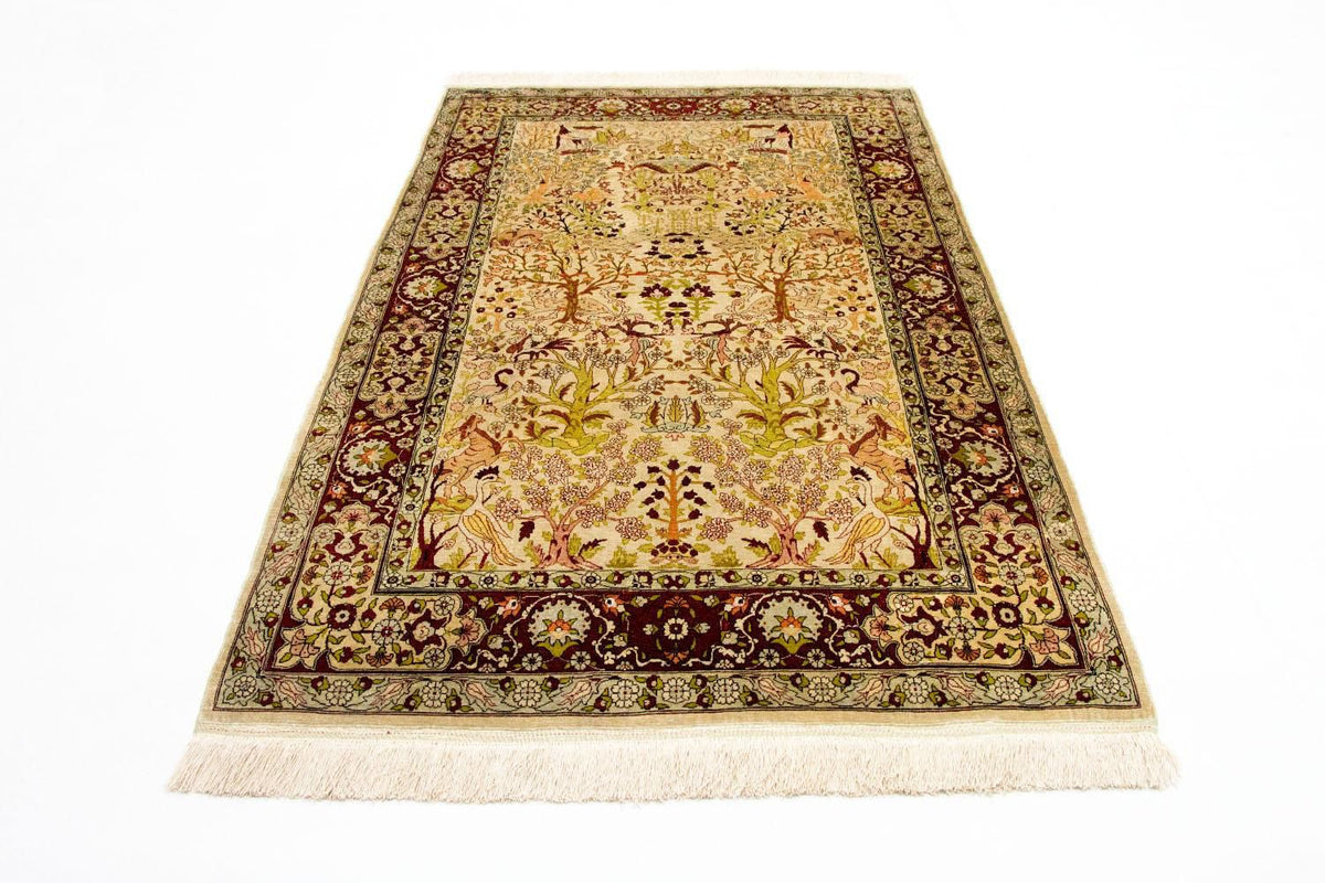 Jedwabny dywan - Hereke Silk - Premium - 150 x 92 cm - beżowy