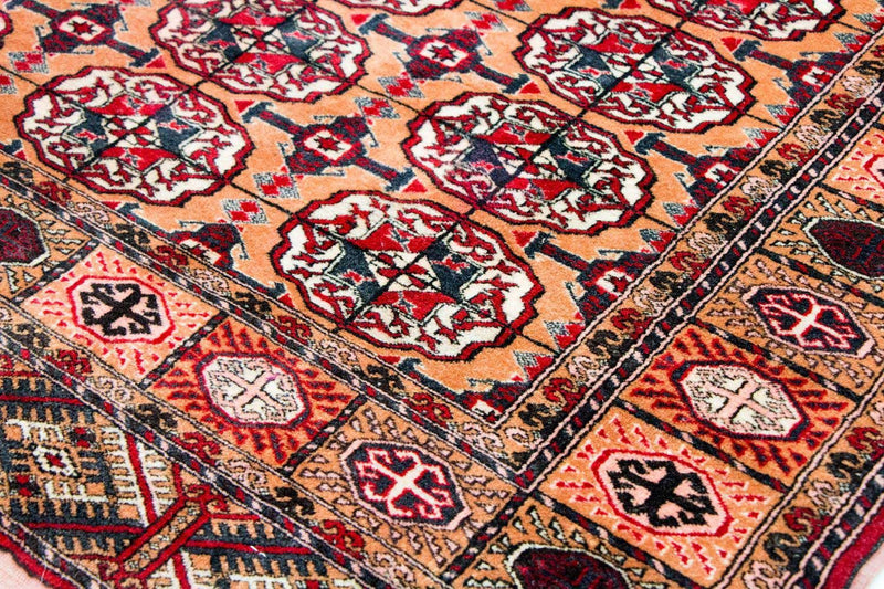 Afgański dywan - Bukhara - 156 x 122 cm - łososiowy