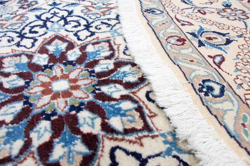 Dywan perski - Nain - Królewski okrągły  - 210 x 210 cm - ciemnoniebieski