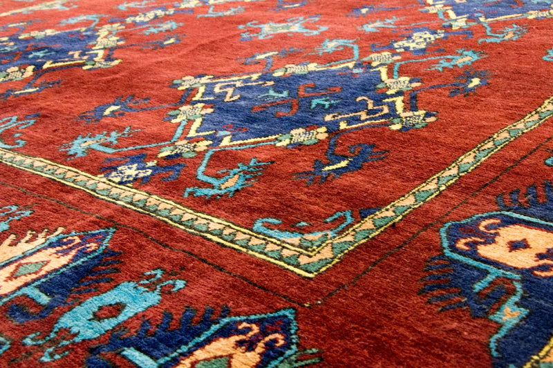 Afgański dywan - Kunduz - 294 x 211 cm - czerwony