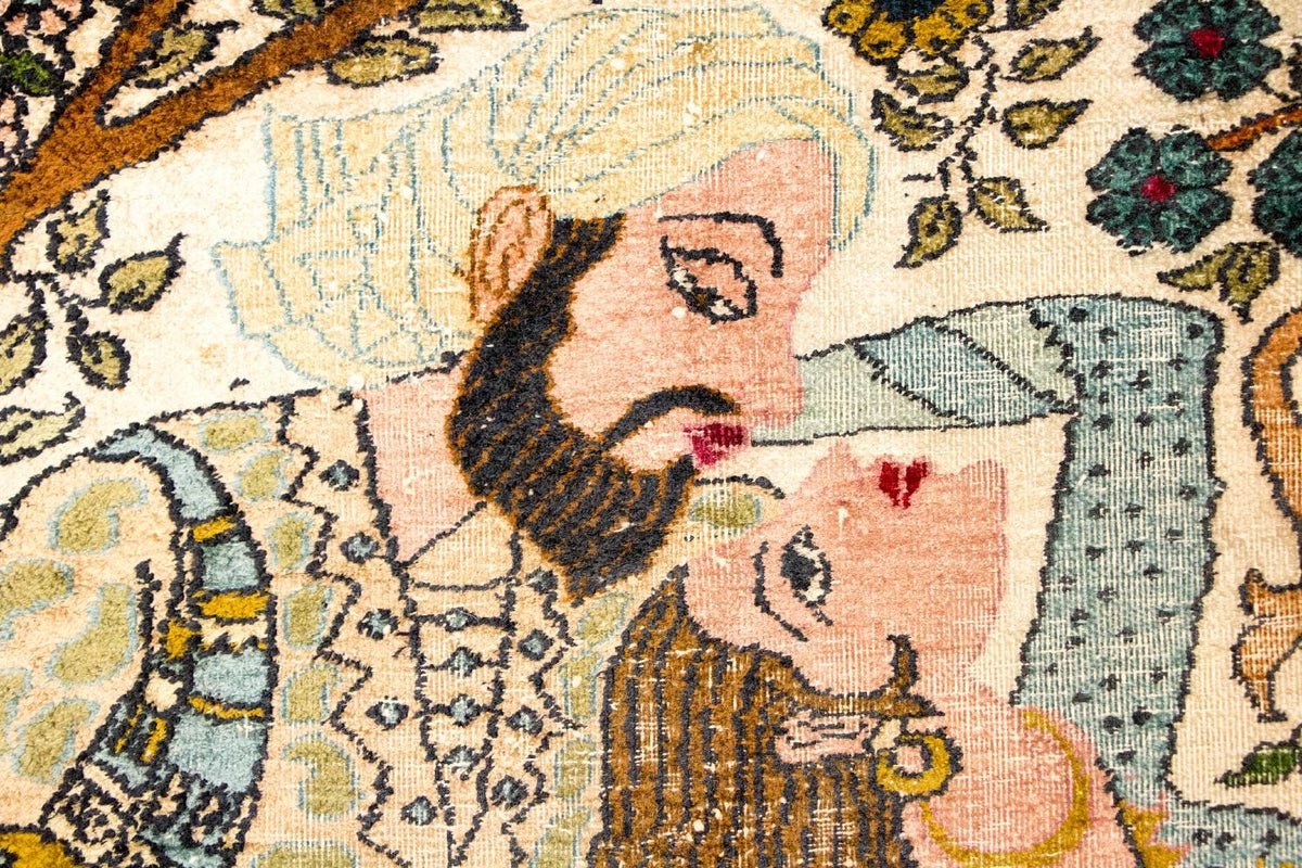 Jedwabny dywan - Kashmir Silk - 150 x 92 cm - wielokolorowy