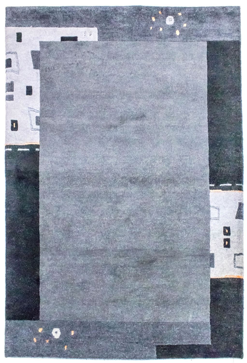 Dywan z Nepalu - 180 x 124 cm - srebrny