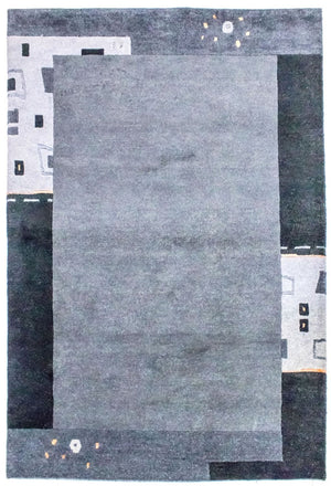 Dywan z Nepalu - 180 x 124 cm - srebrny