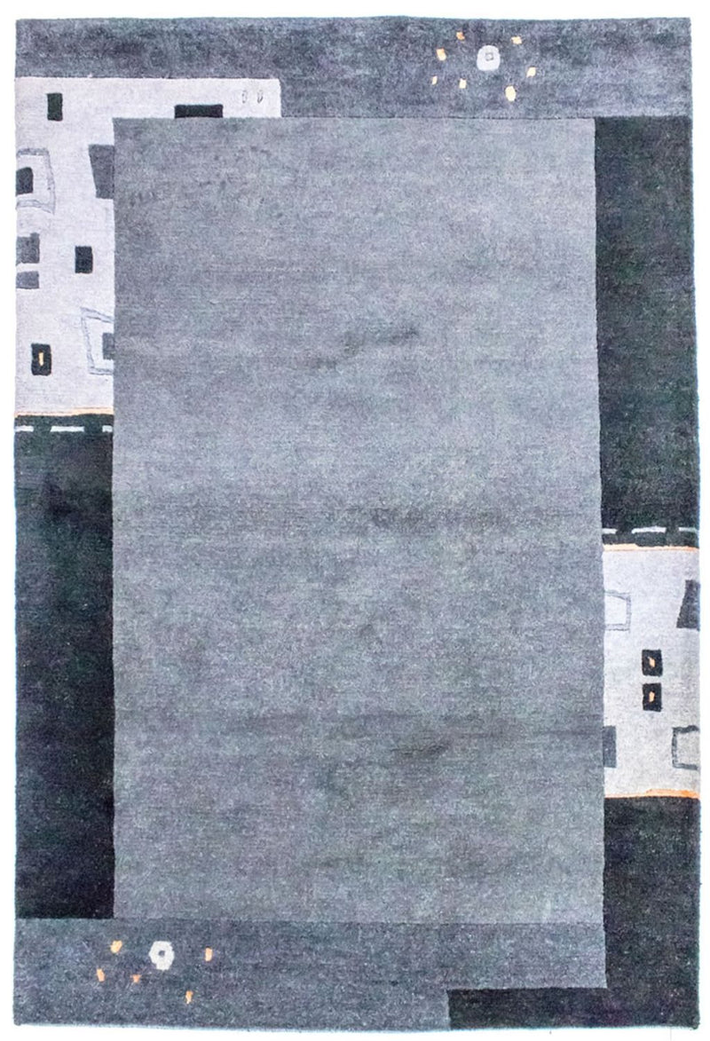 Dywan z Nepalu - 180 x 124 cm - srebrny