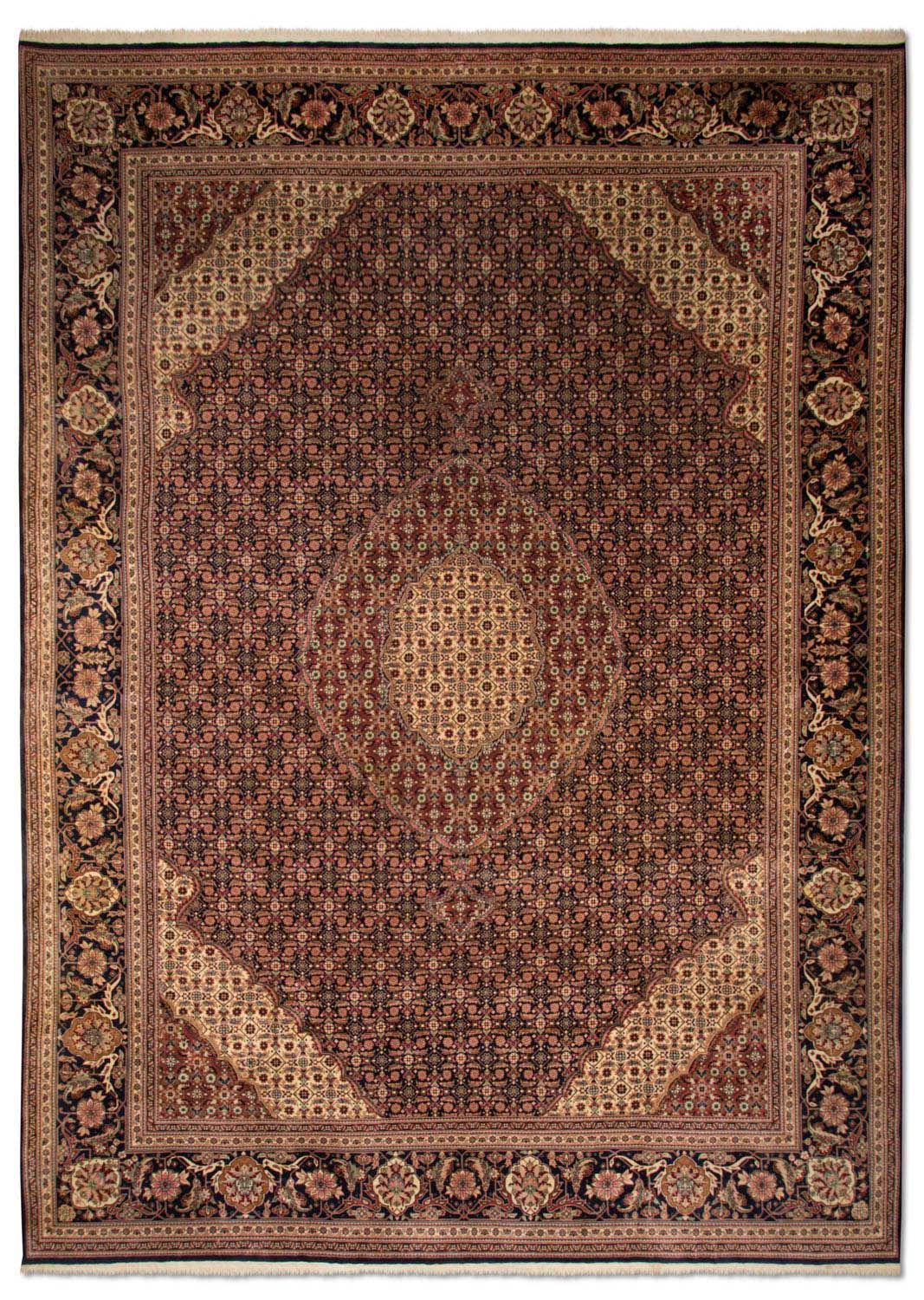 Dywan perski - Tabriz - Królewski - 353 x 252 cm - ciemnoniebieski
