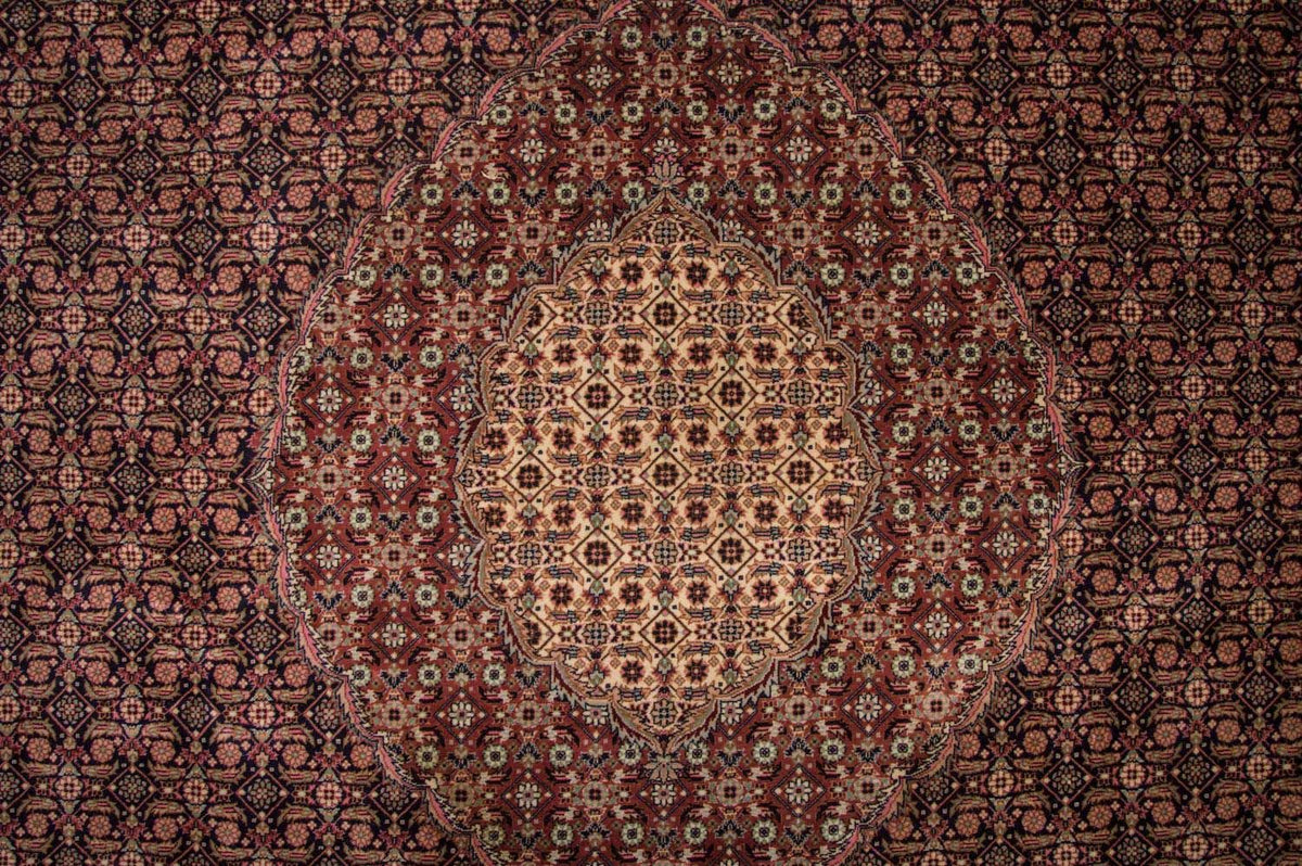 Dywan perski - Tabriz - Królewski - 353 x 252 cm - ciemnoniebieski