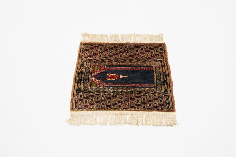 Afgański dywan - Bukhara kwadratowy  - 47 x 44 cm - niebieski