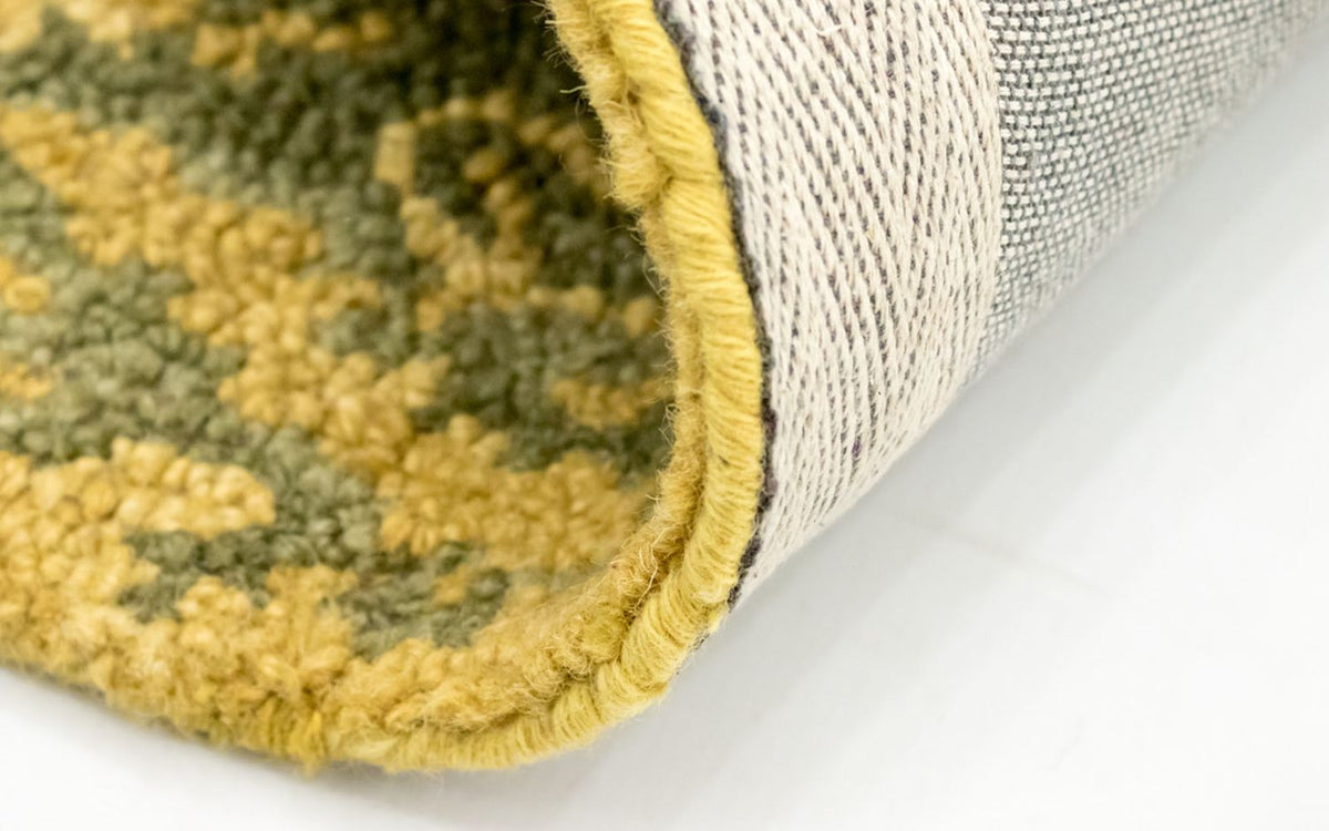 Dywan wełniany - 243 x 152 cm - żółty