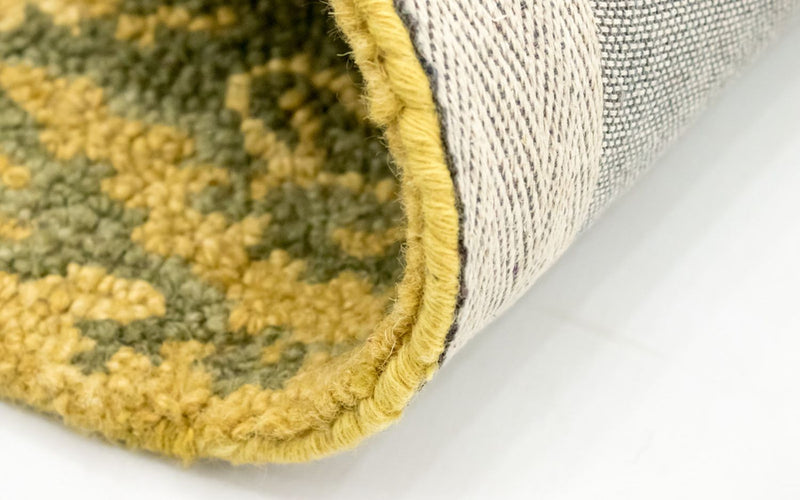 Dywan wełniany - 243 x 152 cm - żółty