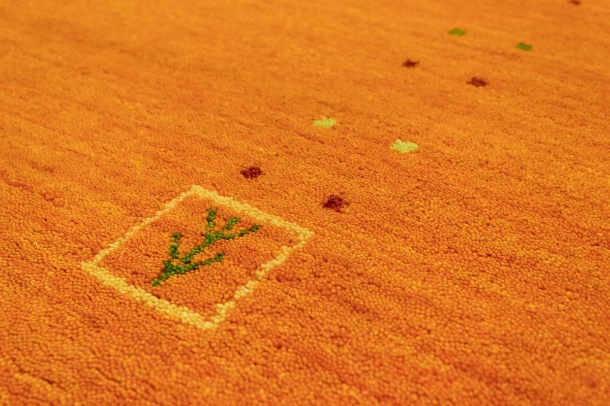 Dywan Gabbeh - Indus okrągły  - 200 x 200 cm - pomarańczowy