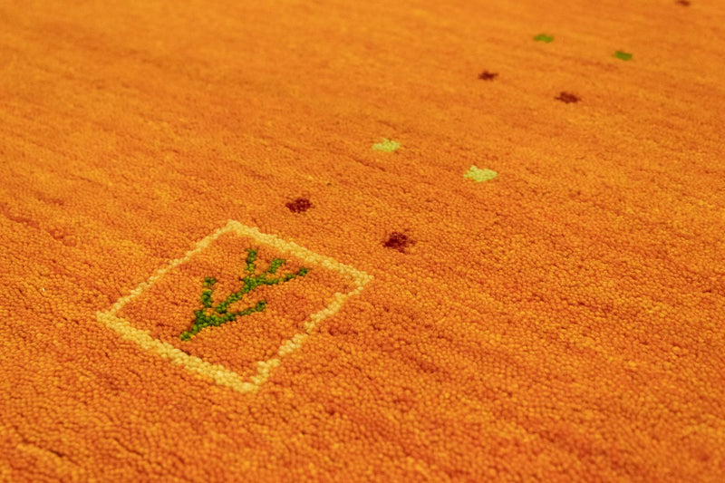 Biegacz Dywan Gabbeh - Indus - 350 x 80 cm - pomarańczowy