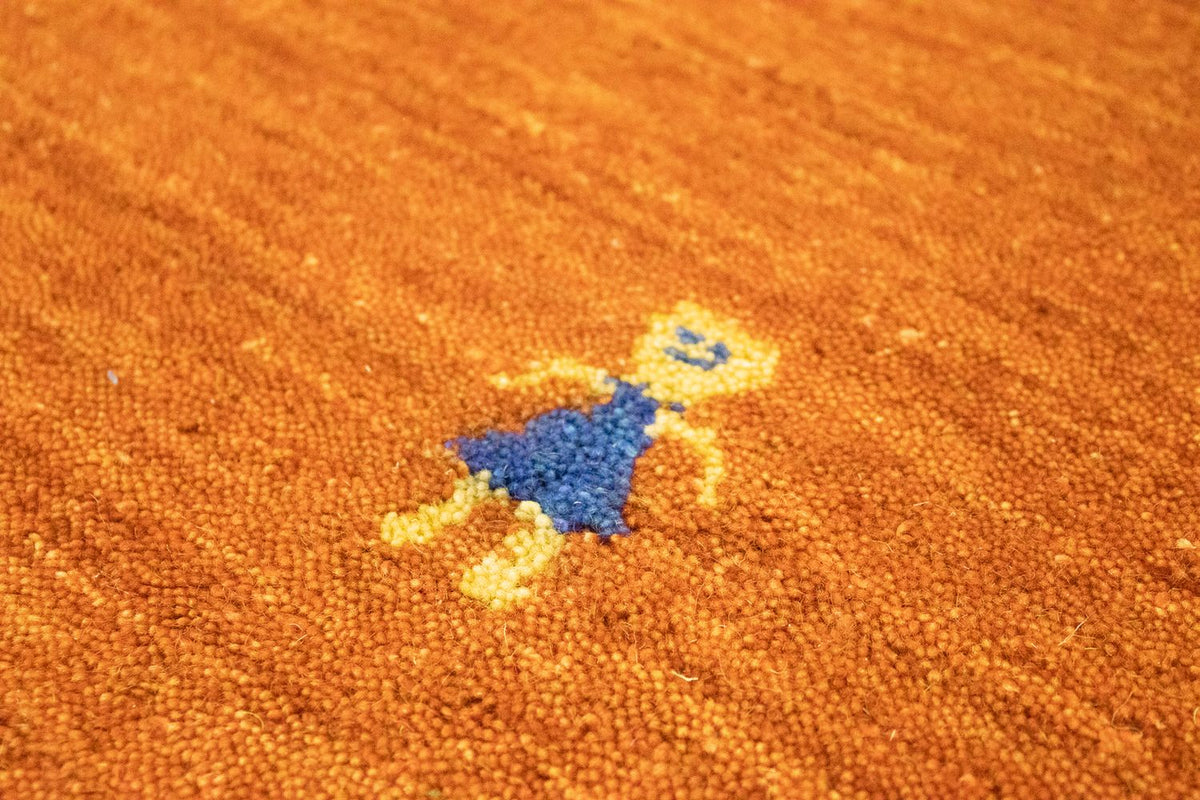 Dywan Gabbeh - Indus kwadratowy  - 250 x 250 cm - pomarańczowy