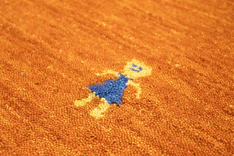 Dywan Gabbeh - Indus kwadratowy  - 250 x 250 cm - pomarańczowy