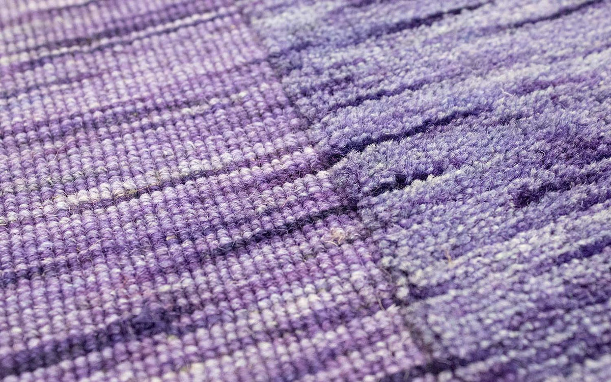 Dywan wełniany - 90 x 60 cm - fioletowy