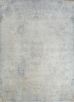 Dywan wełniany - 298 x 235 cm - srebrny