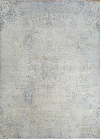 Dywan wełniany - 298 x 235 cm - srebrny
