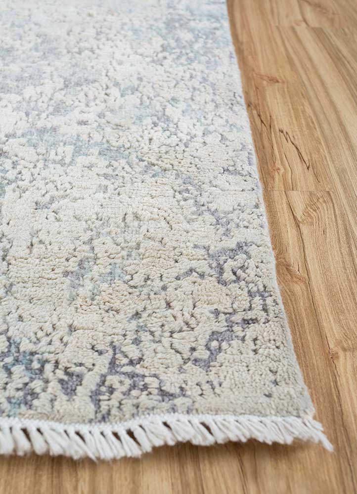 Dywan wełniany - 298 x 235 cm - srebrny