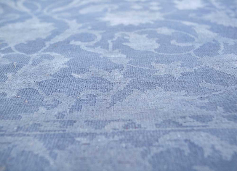 Dywan wełniany - 150 x 75 cm - morski błękit