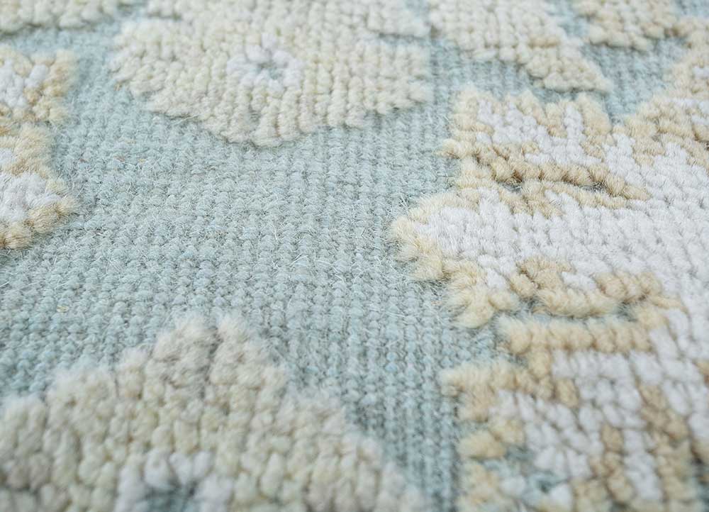 Dywan wełniany - 345 x 300 cm - niebieski