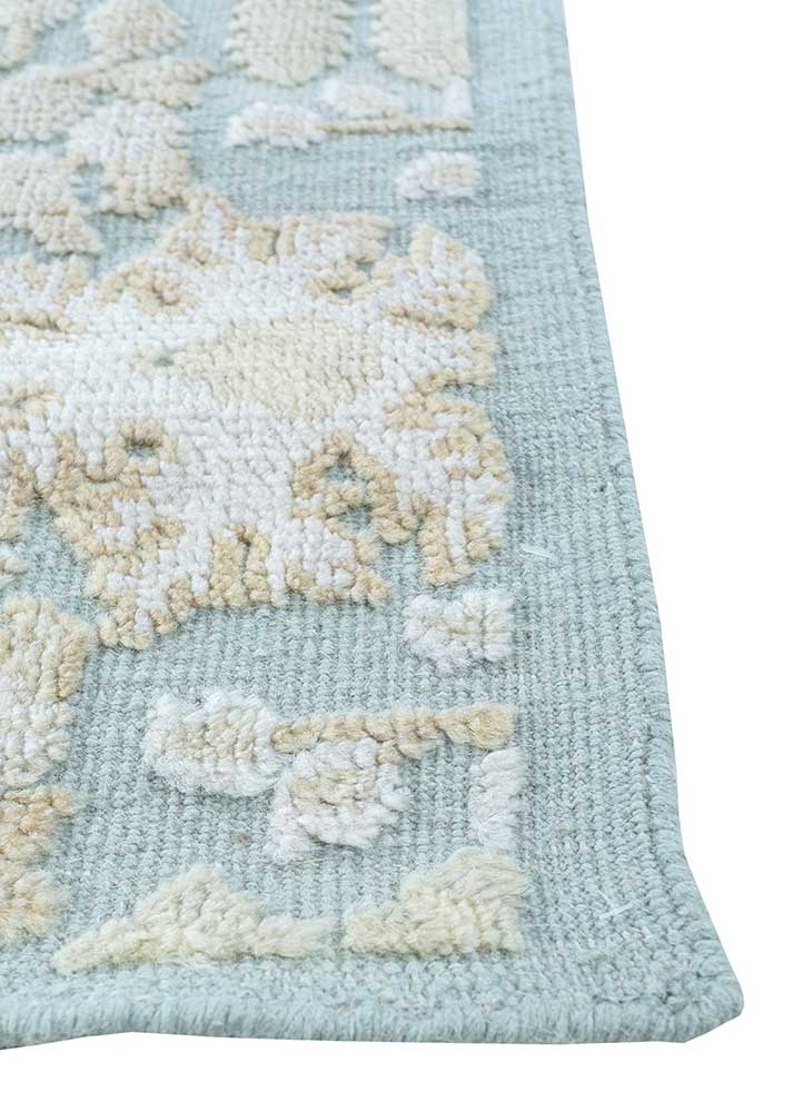 Dywan wełniany - 345 x 300 cm - niebieski