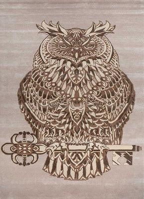 Dywan wełniany - 360 x 195 cm - kremowy