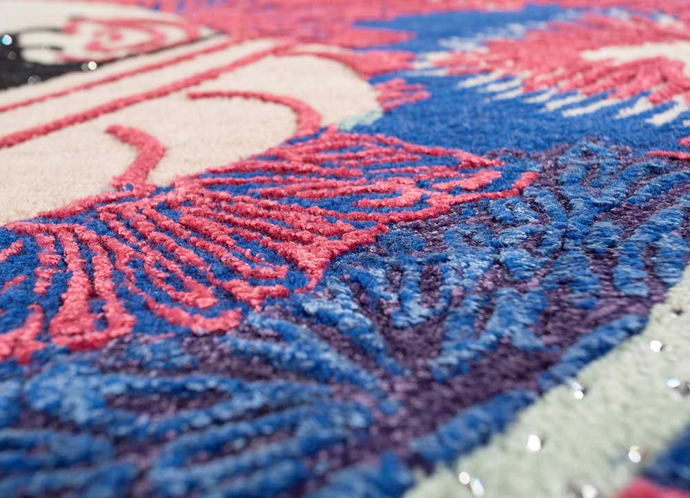 Dywan wełniany - 240 x 120 cm - niebieski