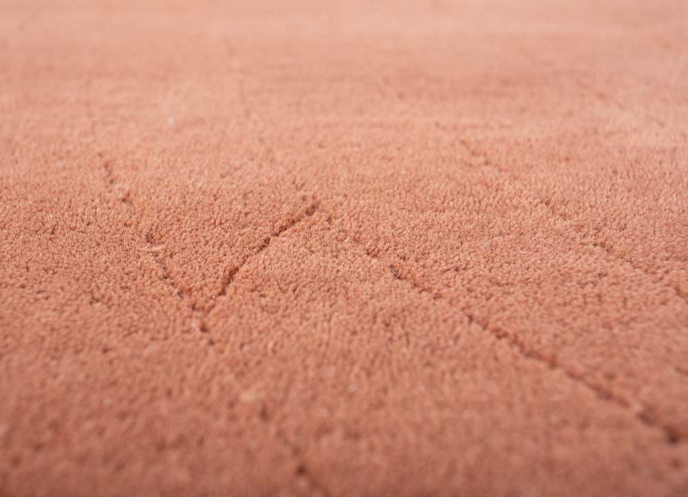 Dywan wełniany - 233 x 165 cm - pomarańczowy