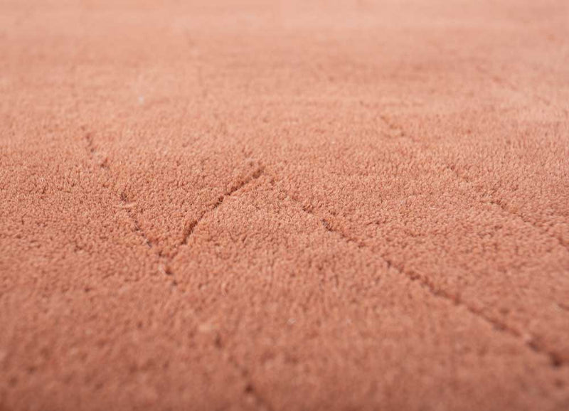 Dywan wełniany - 233 x 165 cm - pomarańczowy