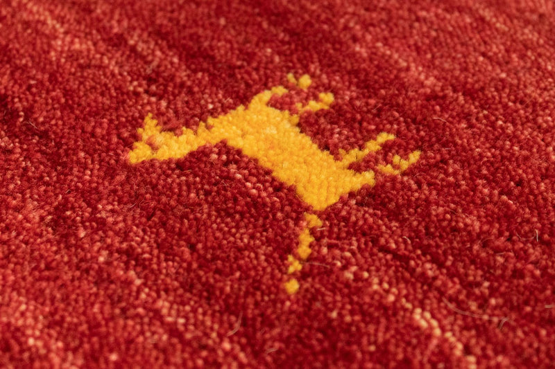 Biegacz Dywan Gabbeh - Indus - 200 x 80 cm - czerwony