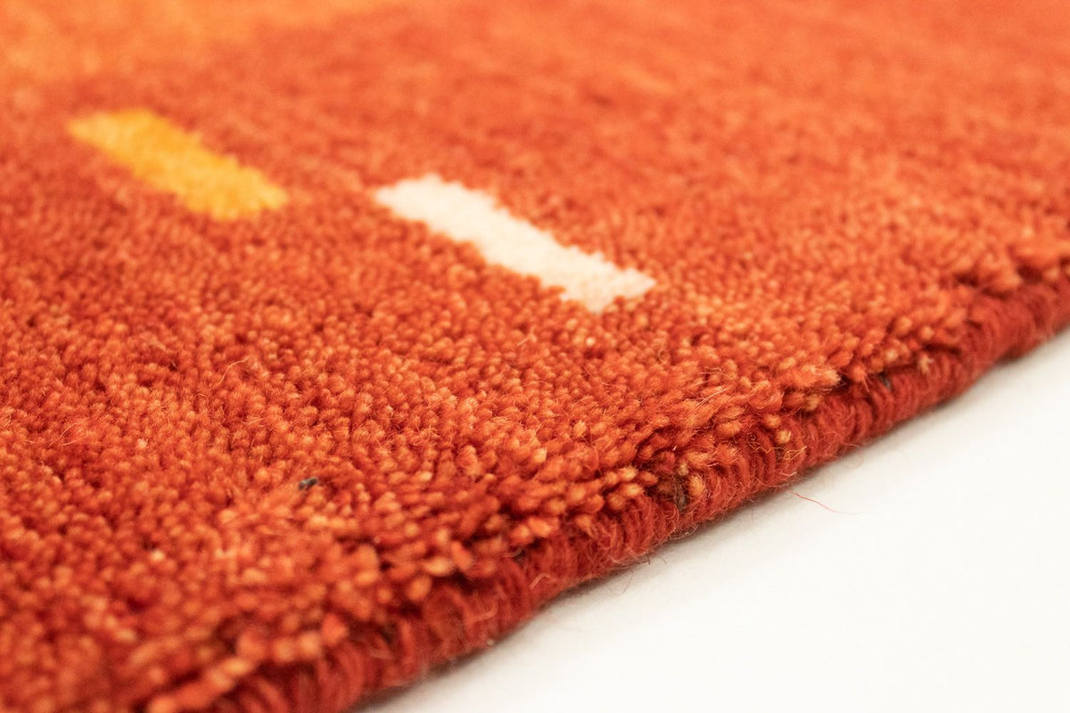 Biegacz Dywan Gabbeh - Indus - 200 x 80 cm - czerwony