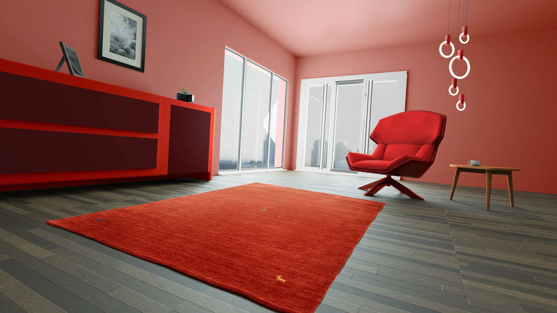 Dywan Gabbeh - Indus - 300 x 250 cm - czerwony