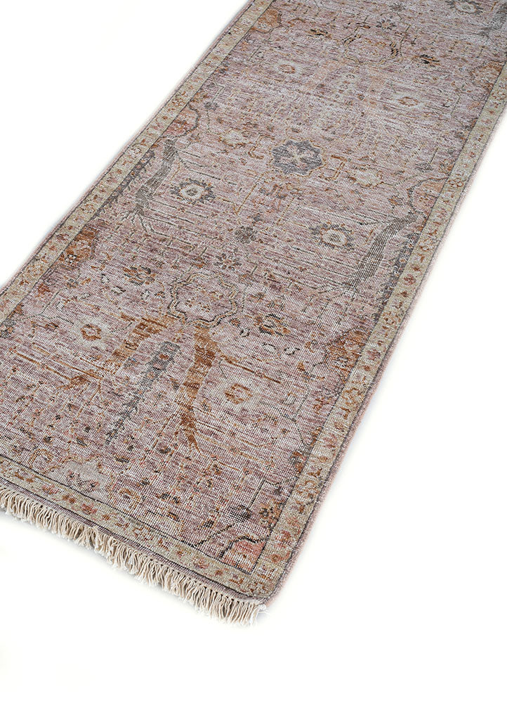 Biegacz Dywan wełniany - 240 x 75 cm - pomarańczowy