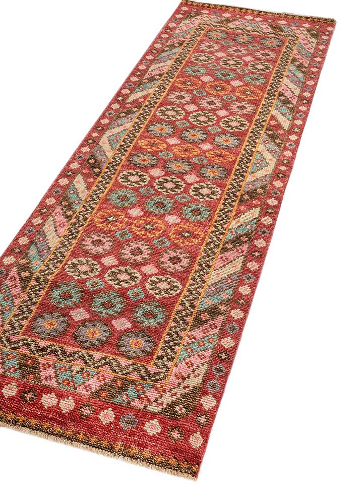 Biegacz Dywan wełniany - 360 x 90 cm - pomarańczowy