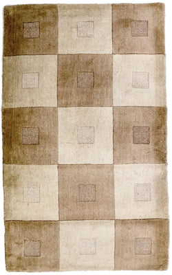 Dywan wełniany - 148 x 90 cm - wielokolorowy