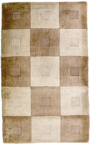 Dywan wełniany - 148 x 90 cm - wielokolorowy