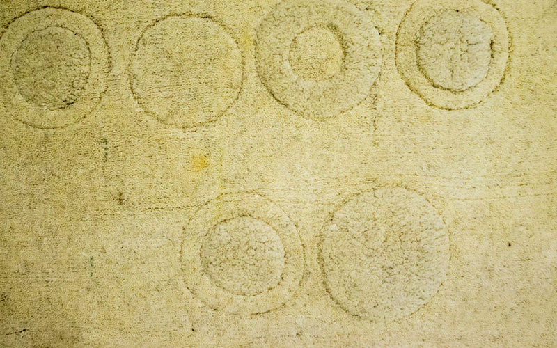 Dywan wełniany - 148 x 80 cm - beżowy