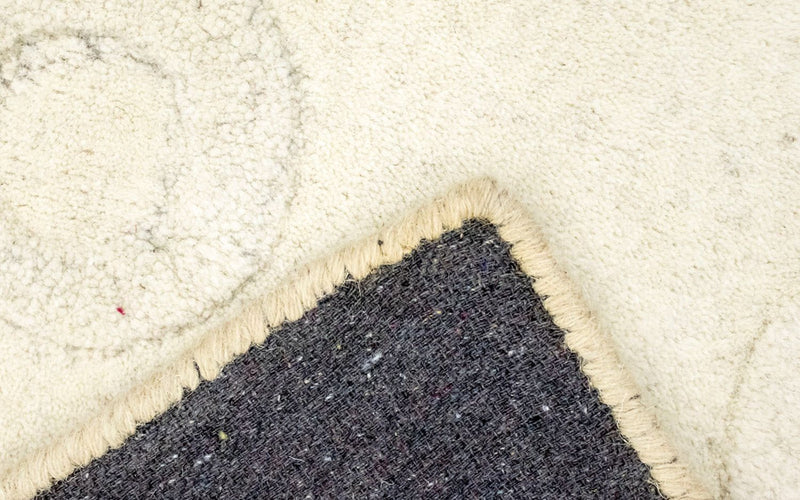 Dywan wełniany - 148 x 80 cm - beżowy