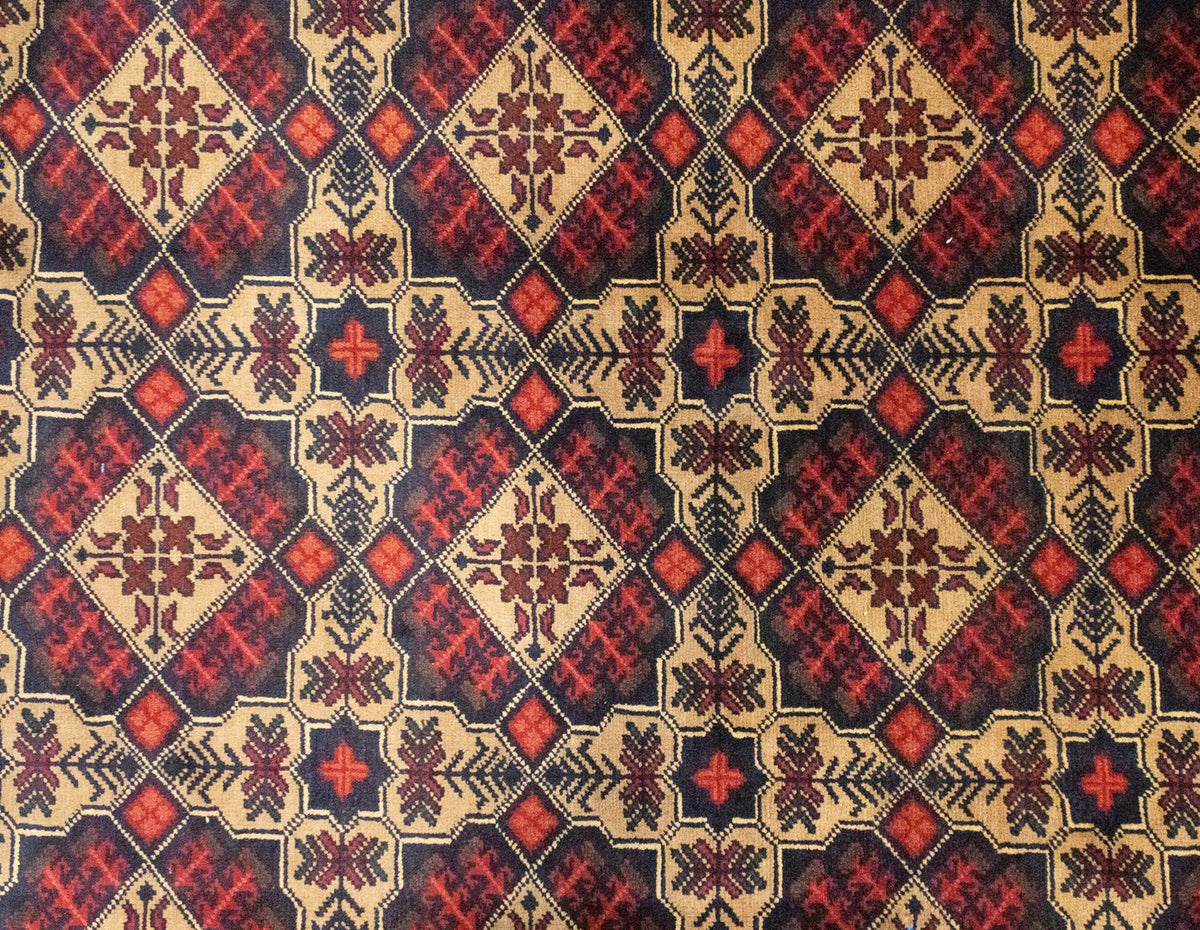 Dywan afgański - 283 x 199 cm - brązowy