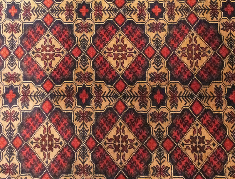 Dywan afgański - 283 x 201 cm - brązowy