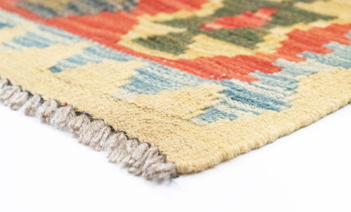 Dywan Kelim - Orientalny - 196 x 154 cm - pomarańczowy