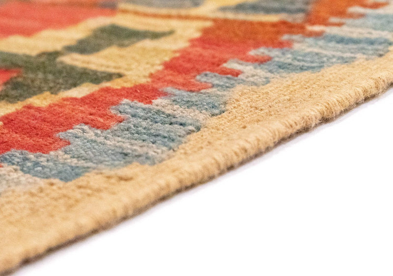 Dywan Kelim - Orientalny - 196 x 154 cm - pomarańczowy