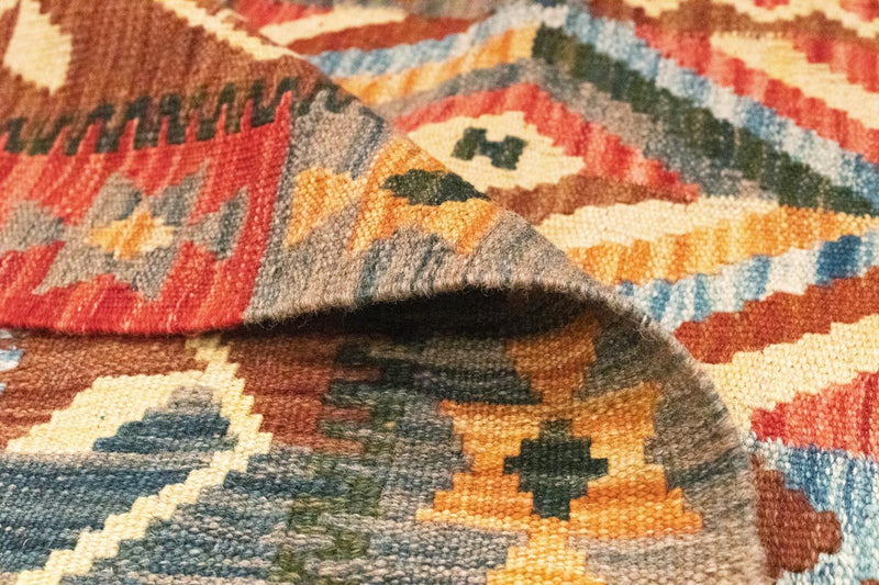 Dywan Kelim - Orientalny - 203 x 154 cm - pomarańczowy