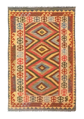 Dywan Kelim - Orientalny - 207 x 139 cm - wielokolorowy