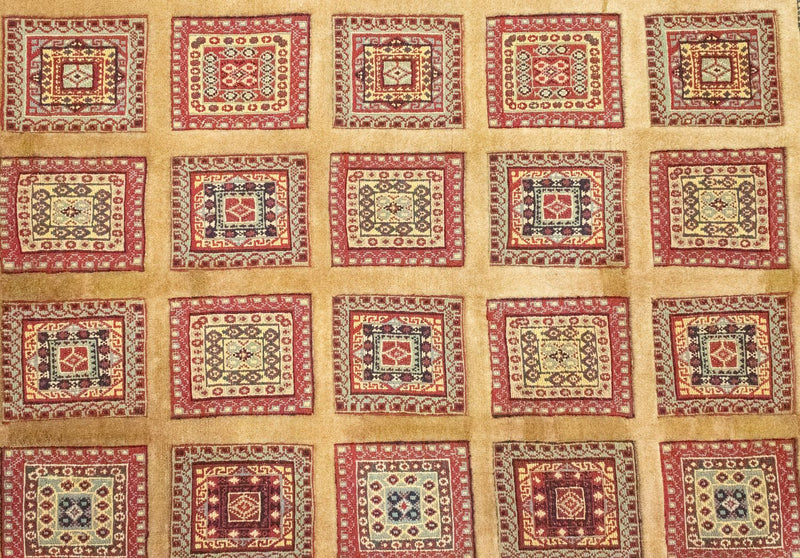 Perski dywan - Nomadyczny - 224 x 162 cm - złoto