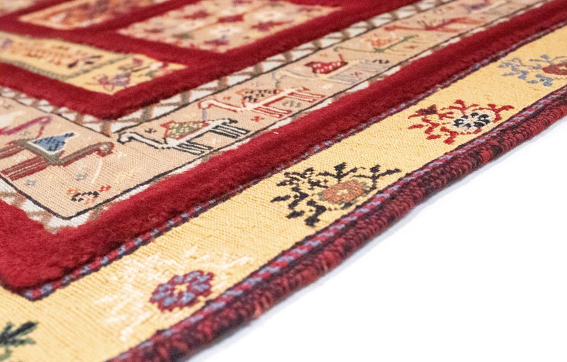 Perski dywan - Nomadyczny - 148 x 105 cm - czerwony