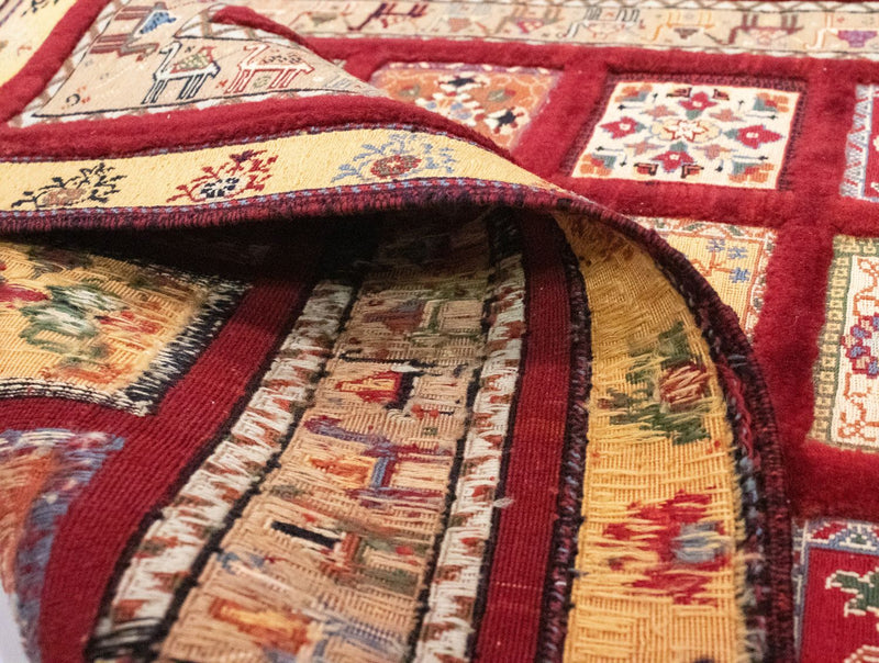 Perski dywan - Nomadyczny - 148 x 105 cm - czerwony