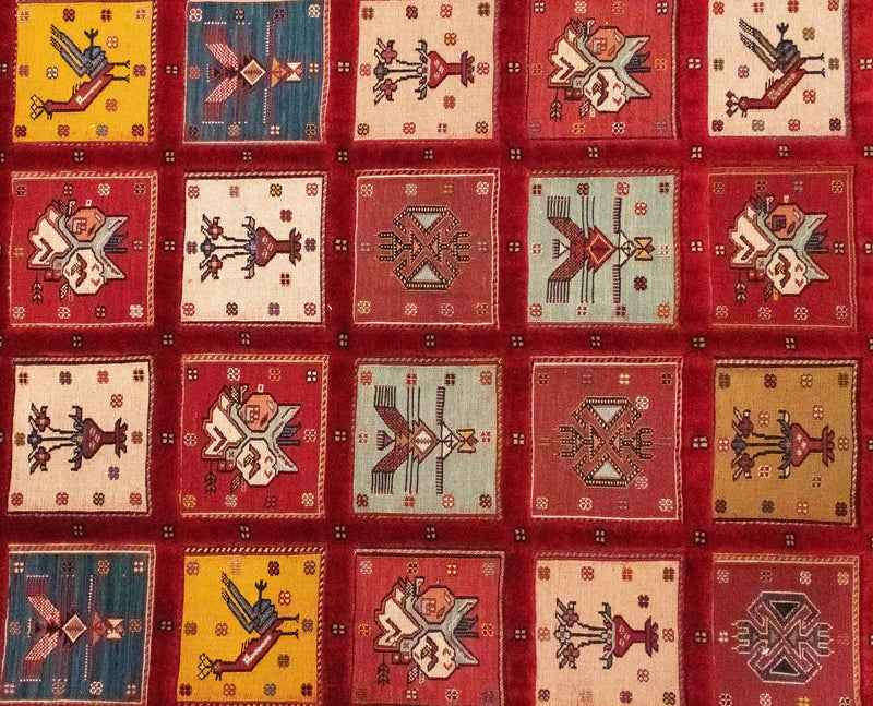 Perski dywan - Nomadyczny - 170 x 120 cm - czerwony