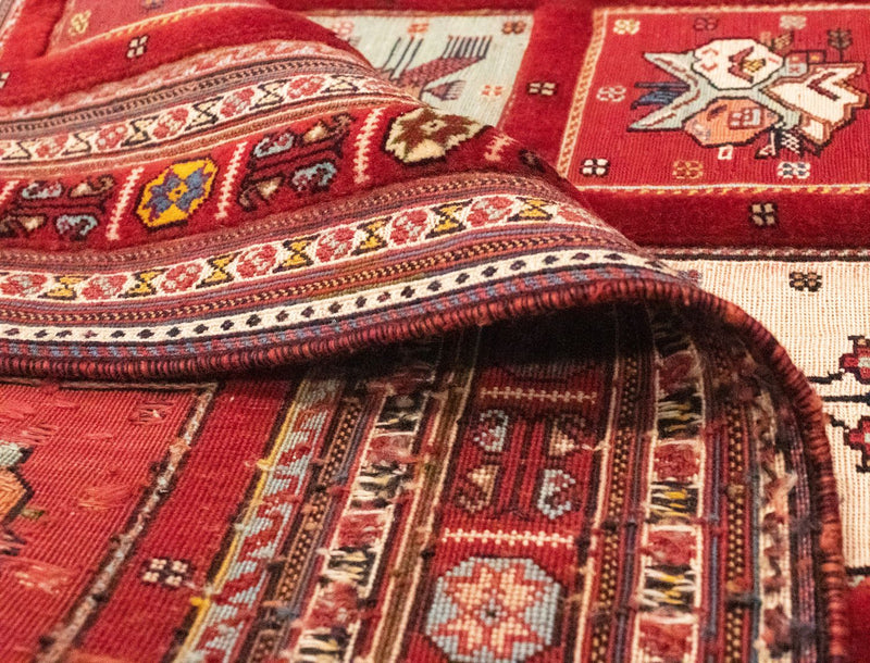 Perski dywan - Nomadyczny - 170 x 120 cm - czerwony