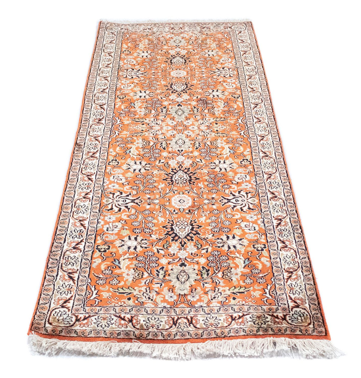 Biegacz Jedwabny dywan - Kashmir Silk - 177 x 61 cm - pomarańczowy