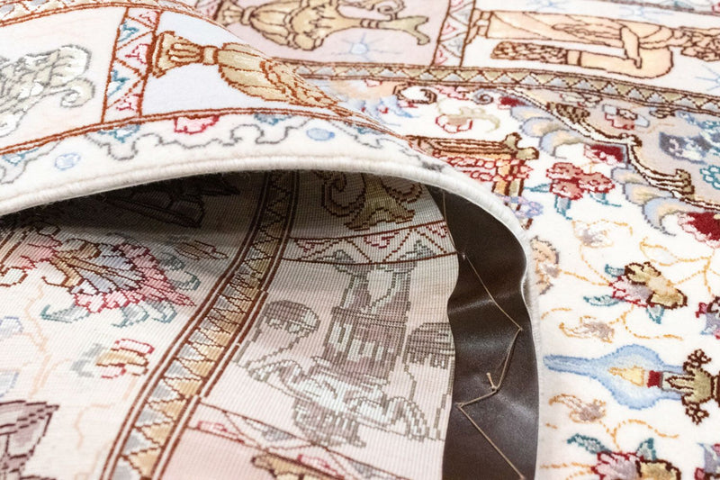 Dywan perski - Tabriz - Królewski - 134 x 75 cm - beżowy